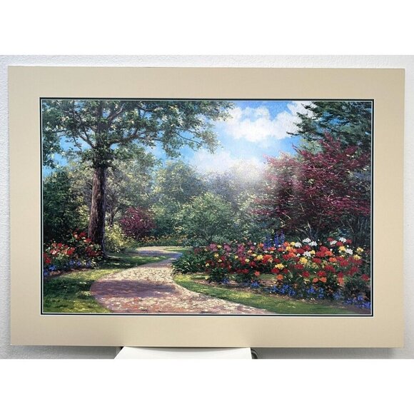 45"x32" Double Matted Mounted Garden Print SUMMER ENCHANTMENT by Schaefer Miles